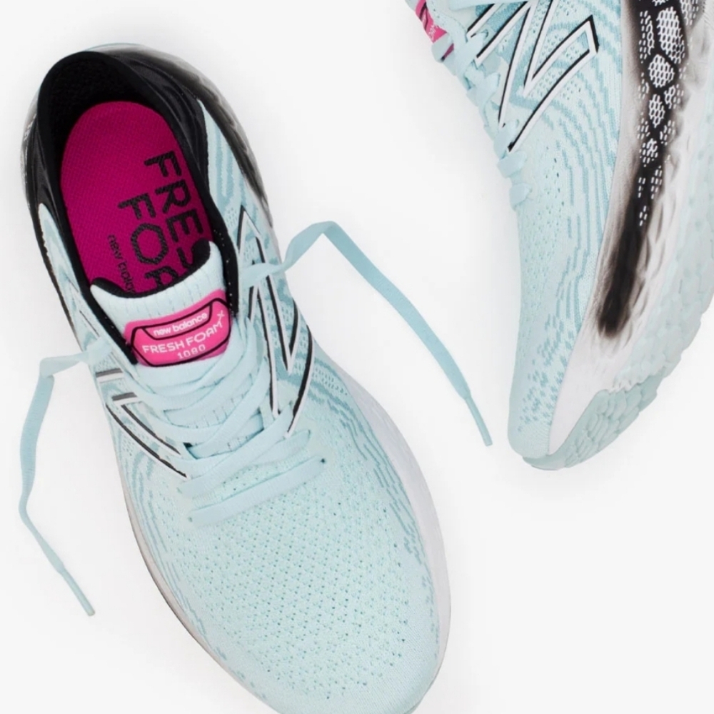New Balance Fresh Foam 1080v11 Pale Blue Chill With Black (Women's) SIZE 9 WIDE